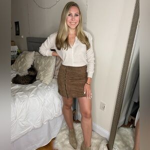 Blank NYC brown suede mini skirt size 25